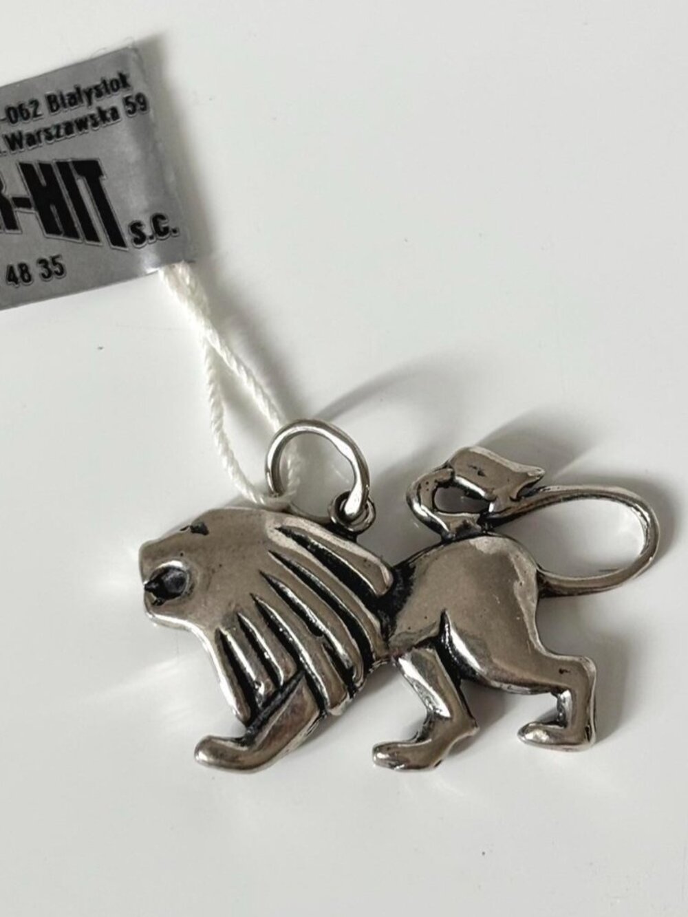 Vintage Polish Sterling Silver Leo Zodiac Pendant - 90s deadstock Lion Charm